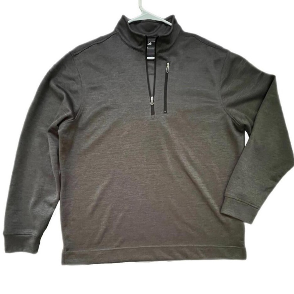Bolle Preowned Pullover Gray Heathered Quarter Zip Chest Pocket Large